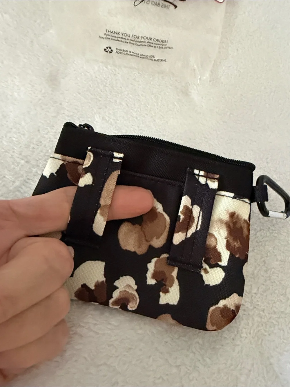 NWT thirty-one Black Autumn Bouquet Pet Business Bag